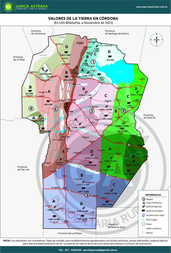 Mapa Valores de la Tierra (Nov.2023)