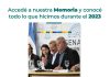 YA ESTÁN DISPONIBLES LA MEMORIA Y EL BALANCE 2023