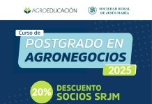 POSTGRADO EN AGRONEGOCIOS CON DESCUENTO DEL 20% PARA SOCIOS SRJM